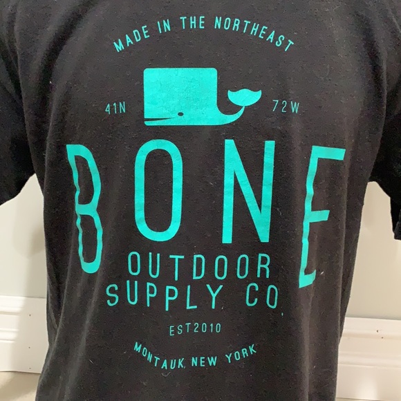 WHALEBONE Bone T Shirt Large Black Montauk - Picture 2 of 5